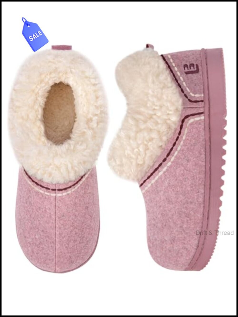 Memory Foam Bootie Slippers Tweed Fleece Lined Indoor Outdoor